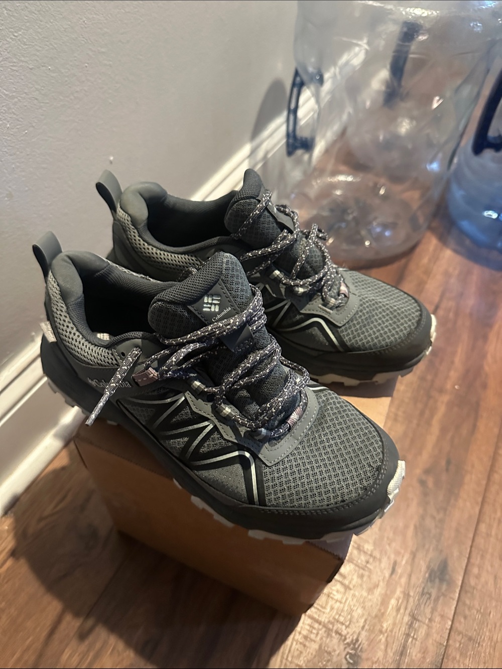 Columbia womens Gray Trail Sneakers with Reflective Laces